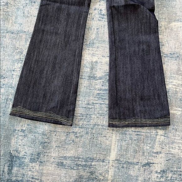 NWT! Girls Passport Dark Wash Embellished Embroidered Bootcut Jeans Size 8 - Picture 9 of 13